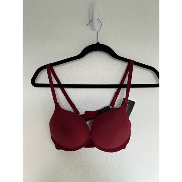 Frederick's of Hollywood Women's Size 32C Maroon Krystal Micro Push Up Bra - Picture 2 of 5